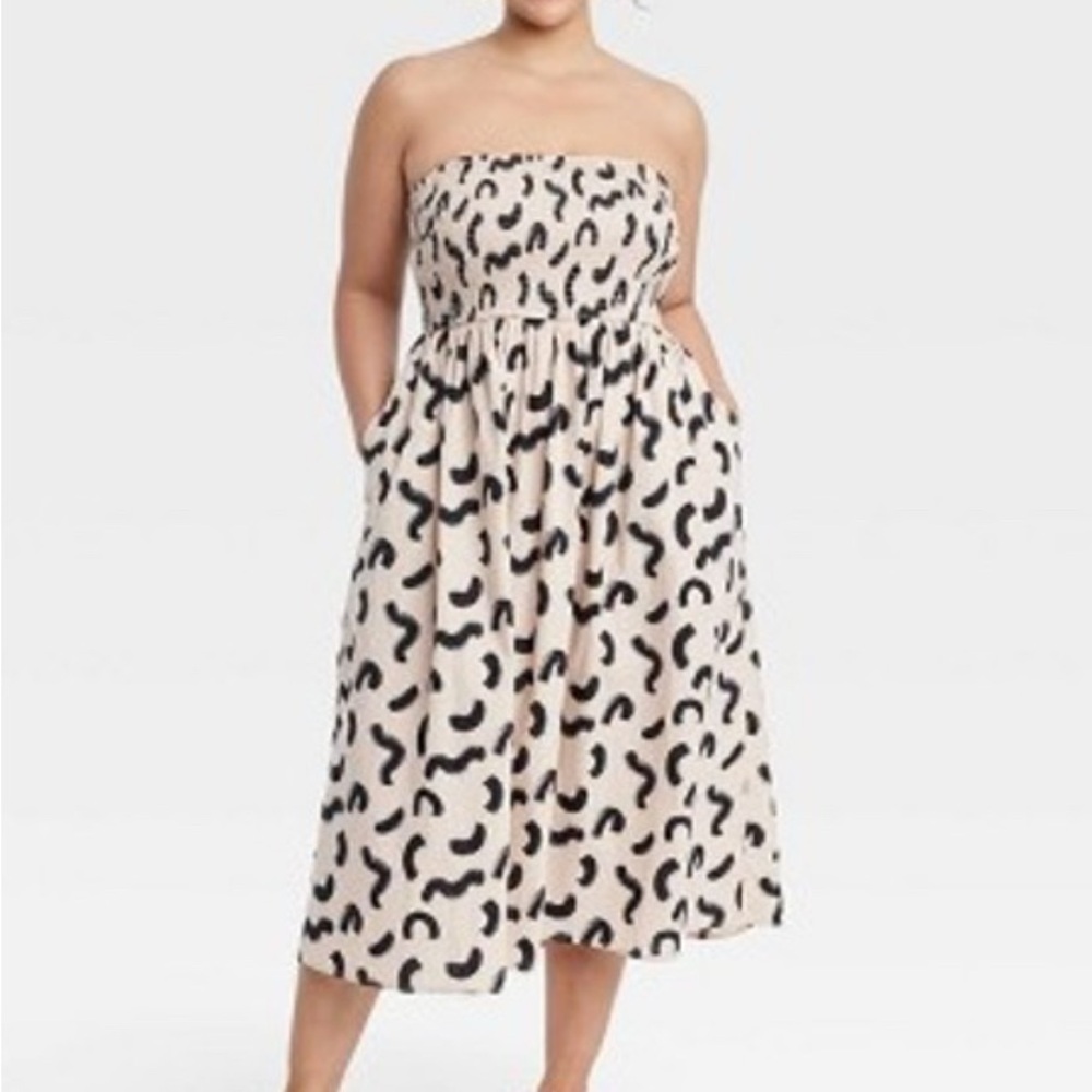 A New Day Strapless Smocked Tube Top Sundress